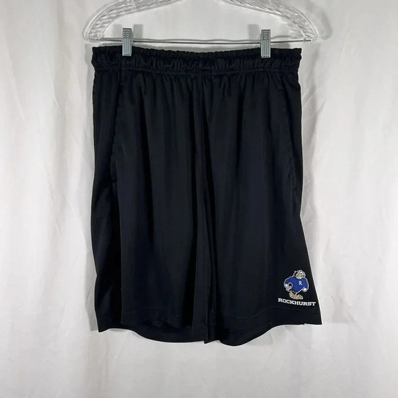 Rockhurst Nike Shorts Men's Large Black Pull On Drawstring Pockets Elastic - Picture 1 of 9